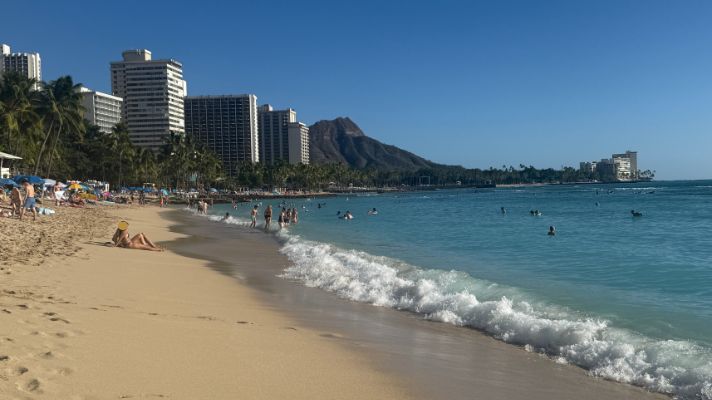 ワイキキビーチの様子