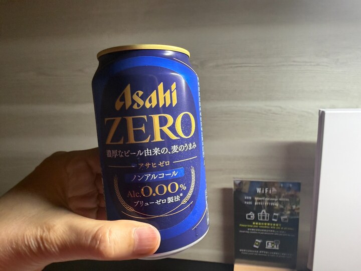 羽田NODOKAで選んだノンアルコールビールのアサヒゼロ